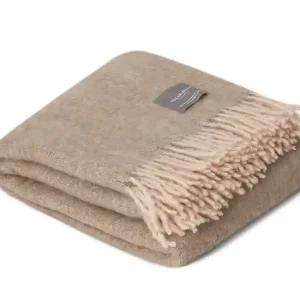 Mohair Pläd Light Taupe & Brindle Melange Köp nu