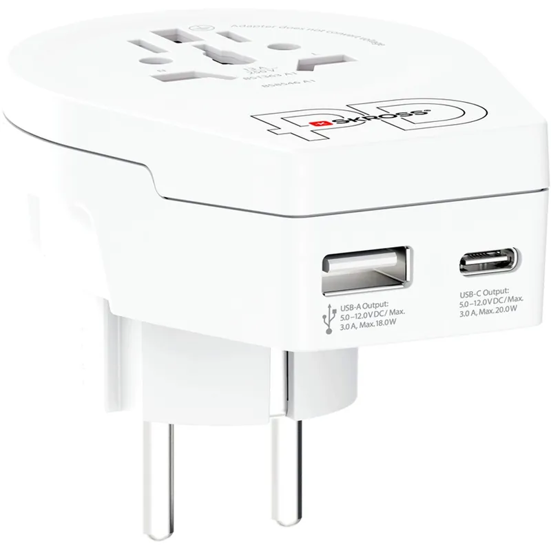 Premium Universaladapter USB-A/USB-C 20W jordad