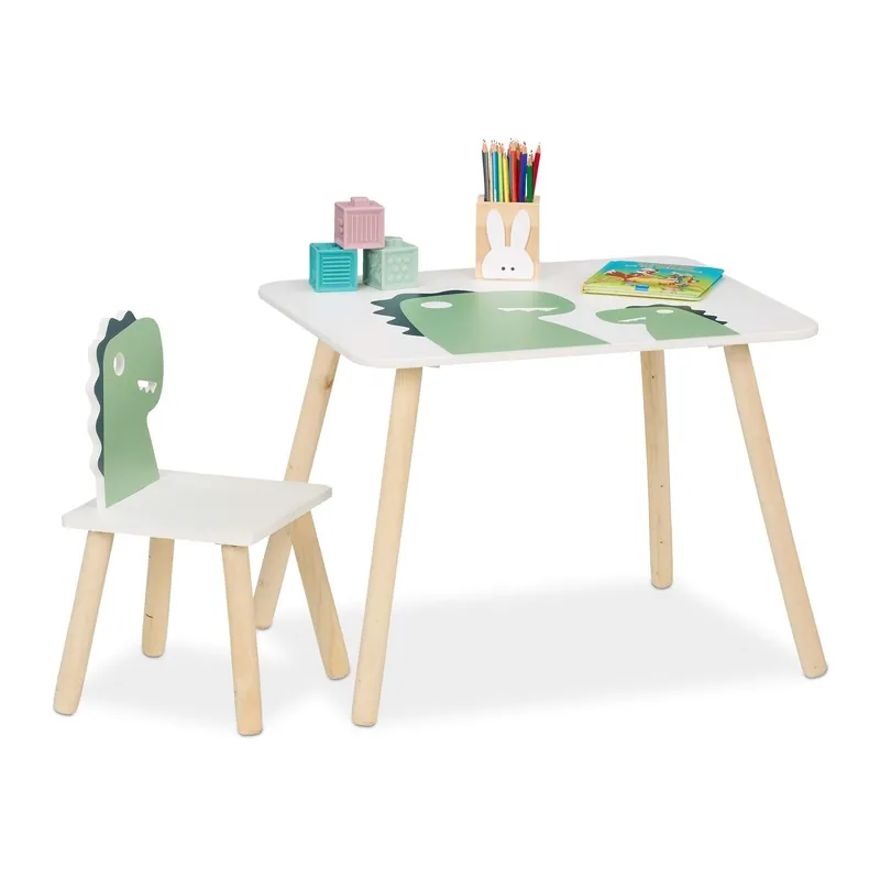 Begränsad tid Dinosauriebord och stolset för barn – roliga och hållbara sittplatser