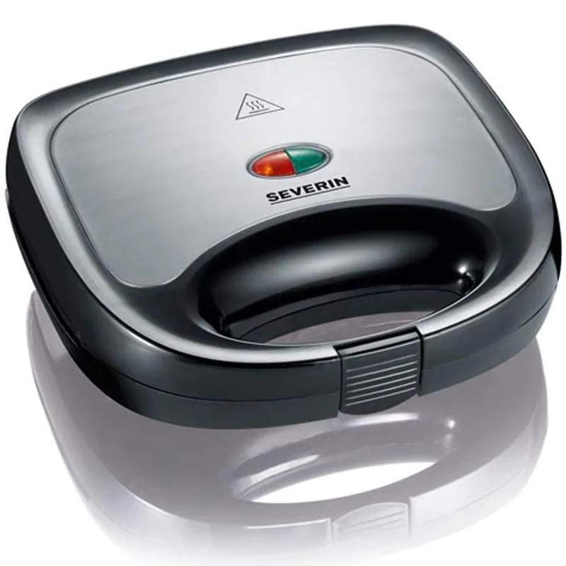 Smörgåsgrill – rostfritt stål, non-stick tallrikar, 600W Snabb leverans