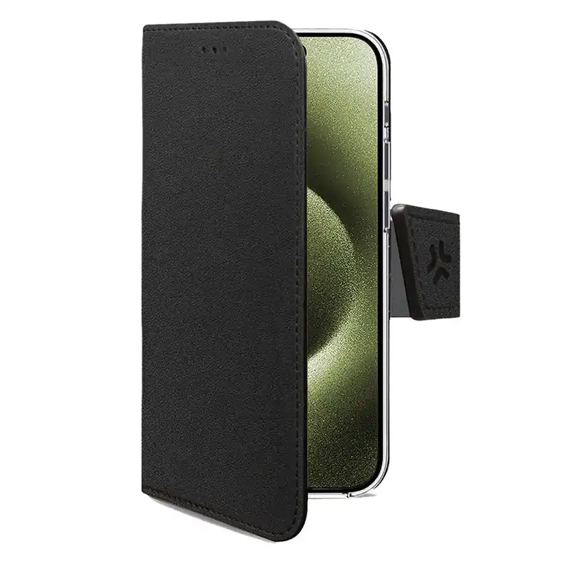 iPhone 17 plånboksfodral – svart, ekologiskt läder, kortplatser Sista chansen