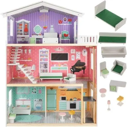Lågt pris Kruzzel Dockhus Stort Dockhus 114 cm 114 cm